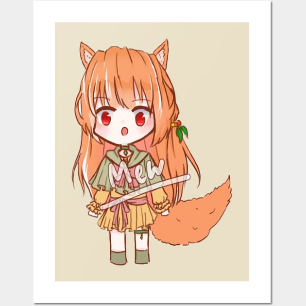 orange hair fox Wall Art by Store Linux8888